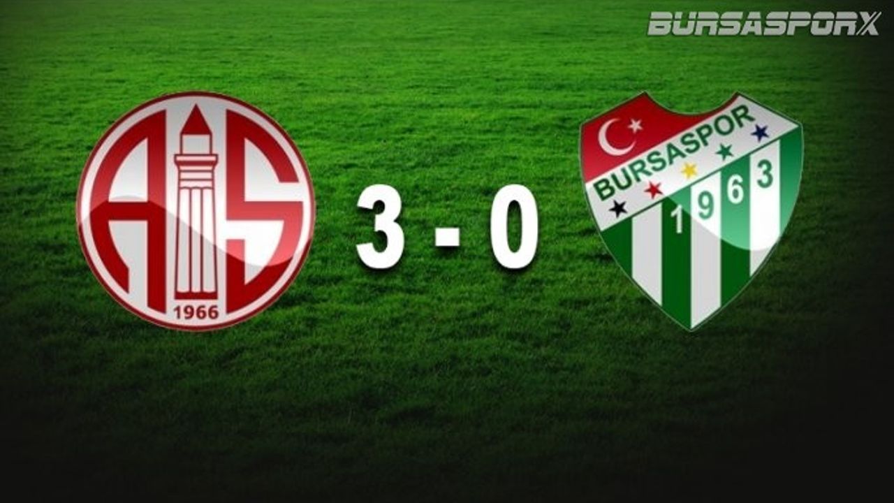 Antalyaspor Bursaspor maç sonucu