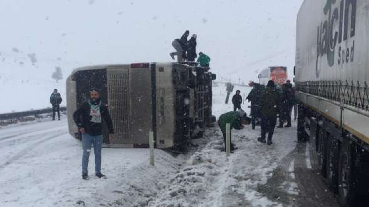 Bursaspor taraftarı kaza yaptı