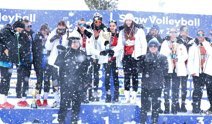 Uludağ’da kar voleybolu şöleni sona erdi