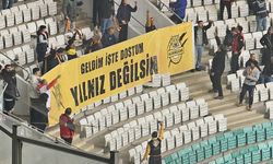 Aliağa FK taraftarından Bursaspor maçında anlamlı pankart
