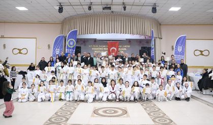 Taekwondo branşı kuşak merasimi yapıldı