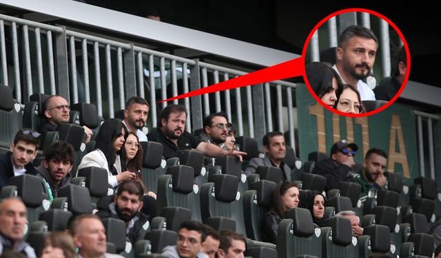 Bursaspor'un eski kaptanı maçı tribünden izledi