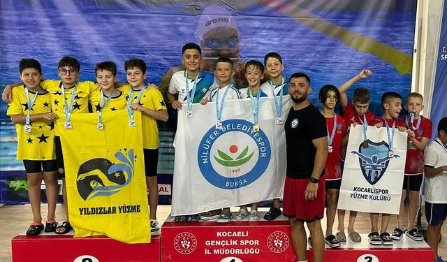 Nilüferli yüzücülerden madalya yağmuru