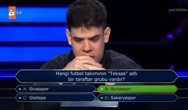 Kim Milyoner Olmak İster’de Bursaspor sorusu