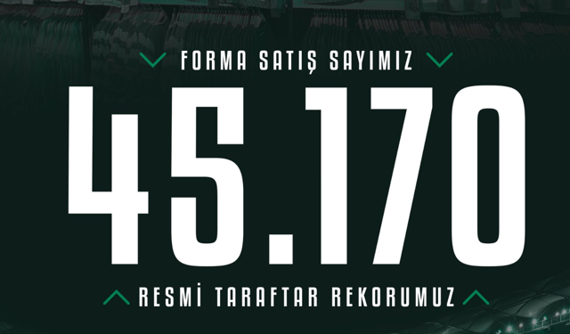 Bursaspor’da forma satışı rekoru kırıldı