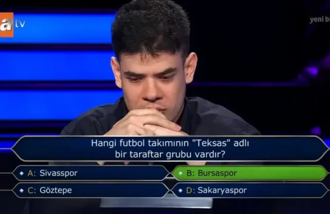 Kim Milyoner Olmak İster’de Bursaspor sorusu