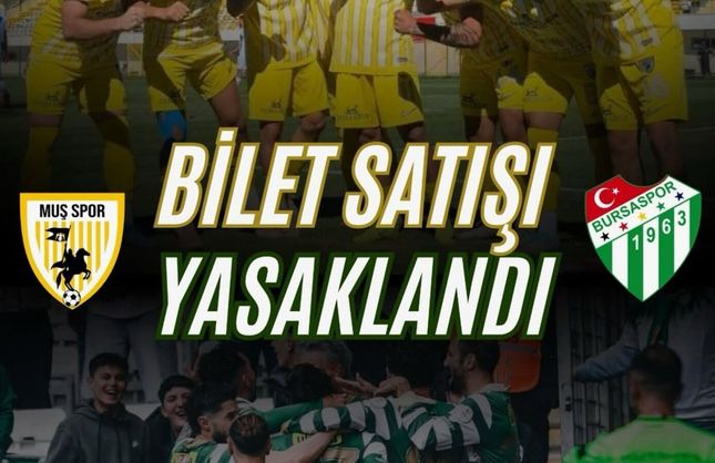 Muşspor'dan Bursaspor maçı için bilet kararı