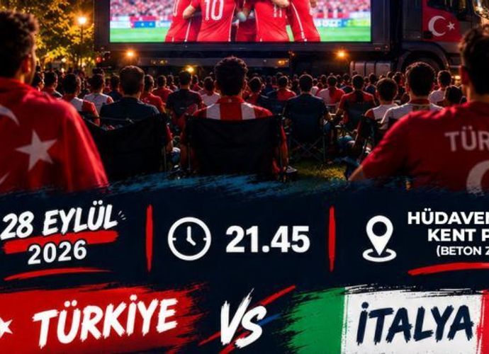 Bursa’da milli maç heyecanı dev ekrana taşınacak