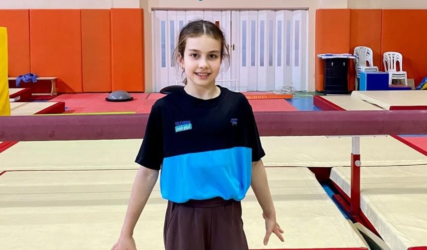 Elvan İlarslan artistik cimnastikte Türkiye ikincisi oldu
