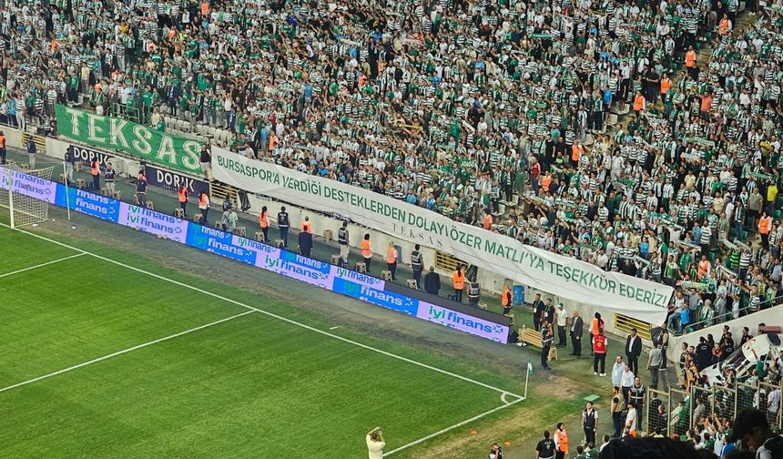 Teksas’tan Özer Matlı’ya tribünden teşekkür